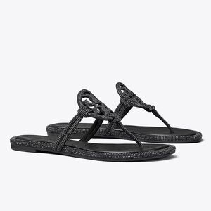 Tory Burch Miller Pavé Knotted Sandal Black